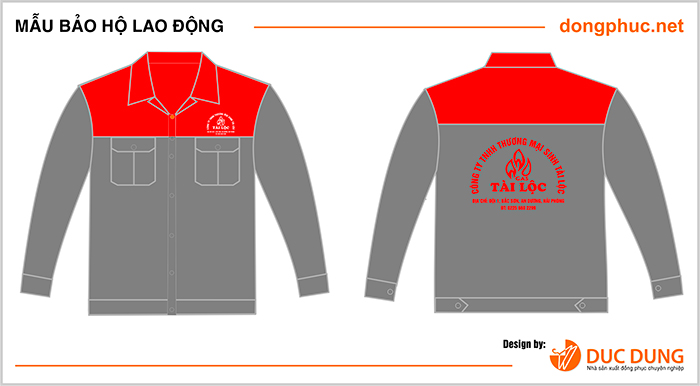 In áo bảo hộ Công ty TNHH Thương mại Sinh Tài Lộc | In dong phuc bao ho