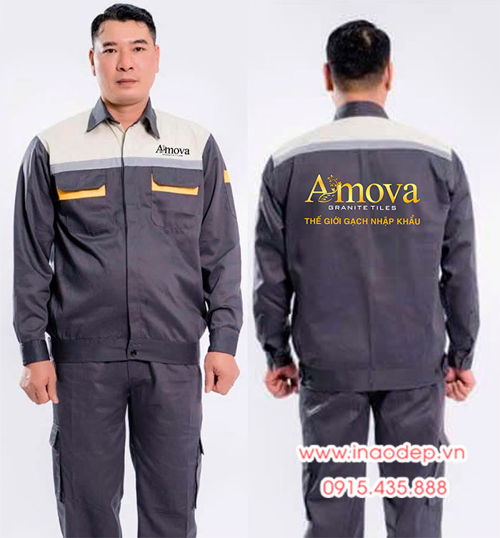 In đồng phục bảo hộ Công ty Amova | In dong phuc bao ho
