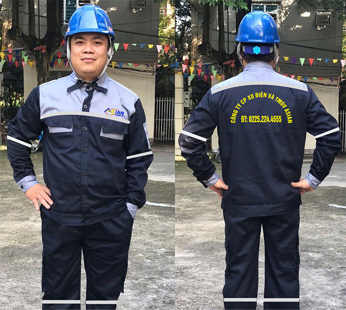In đồng phục bảo hộ Công ty CP XD Điện và TMDV ASIAN | In dong phuc bao ho