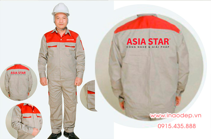 In đồng phục bảo hộ Công ty Công nghệ & Giải pháp Asia Star | In dong phuc bao ho