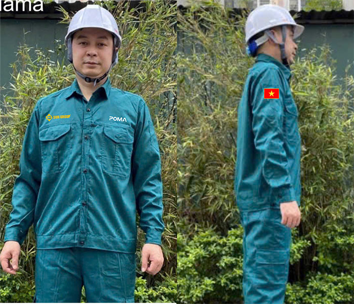 In đồng phục bảo hộ Công ty POMA Sun Group | In dong phuc bao ho