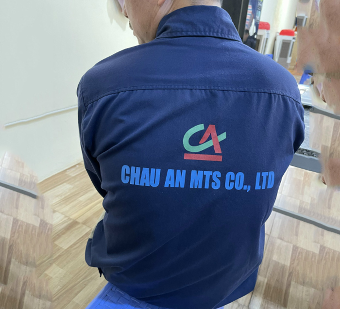 In áo bảo hộ Công ty Chau An MTS | In dong phuc bao ho