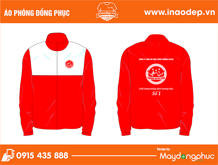 In áo khoác Công ty TNHH TM Thực phẩm Phương Huyền | In ao khoac dong phuc
