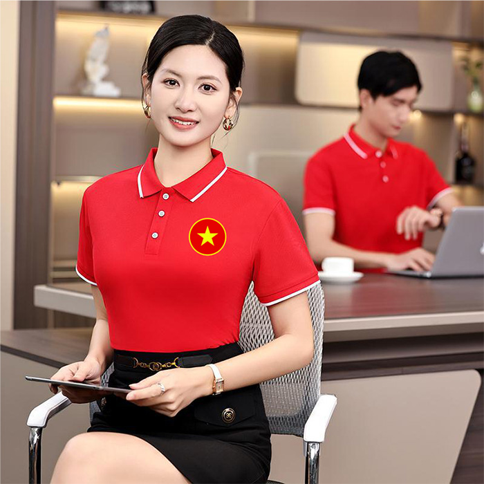 In áo phông In hình lá cờ đỏ sao vàng | In ao phong dong phuc