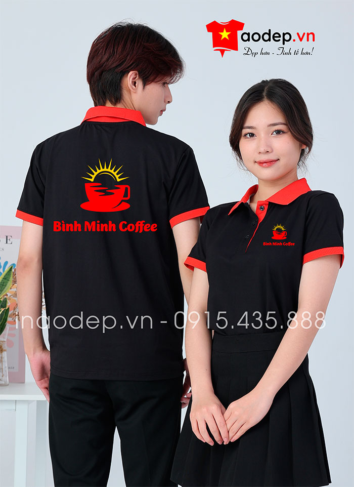 In áo phông Quán Bình Minh Coffee | In ao phong dong phuc
