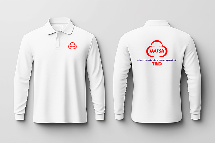 In áo phông dài tay Công ty cổ phần đầu tư Thương mại Quốc Tế Hatsu - T&D | In ao phong dong phuc