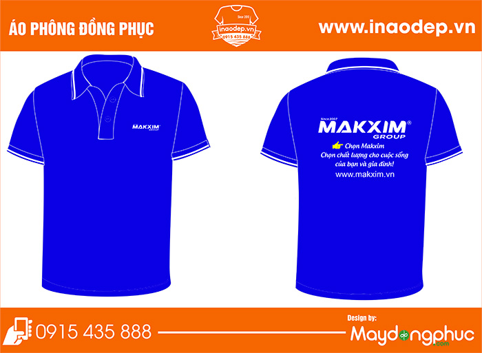 In áo phông đồng phục Makxim Group | In ao phong dong phuc