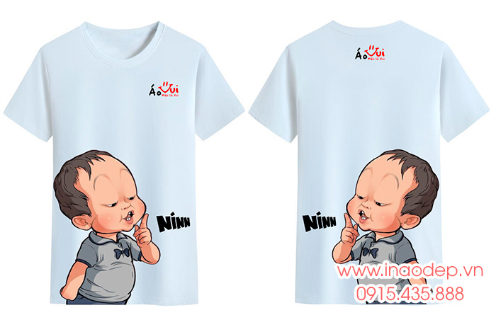 In áo phông In chữ Nínn - Áo Vui | In ao phong dong phuc