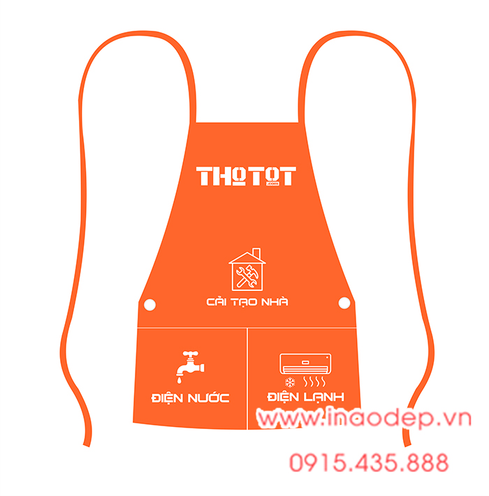 In tạp dề Thợ Tốt.com | Tap de dong phuc