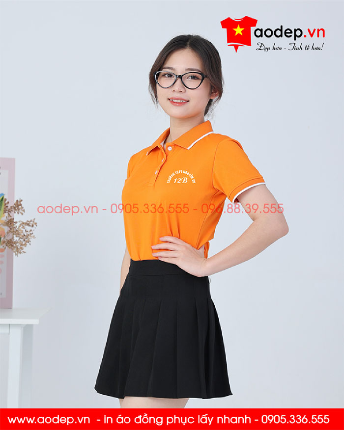 In áo Lớp 12B Trường THPT Nguyễn Du | In ao phong dong phuc