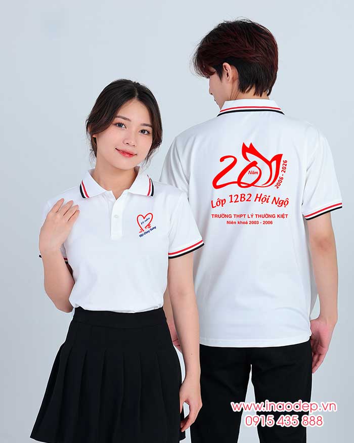 In áo Lớp 12B2 Hội ngộ – Trường THPT Lý Thường Kiệt niên khóa 2003-2006 – 20 Năm Một chặng đường | In ao phong dong phuc