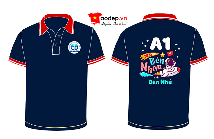 In áo Lớp A1 Trường Trung học cơ sở Cầu Diễn - Mãi bên nhau bạn nhé | In ao phong dong phuc