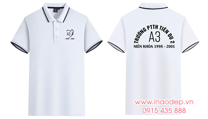 In áo Lớp A3 Trường PTTH Tiên Du 2 niên khóa 1998-2001 | In ao phong dong phuc