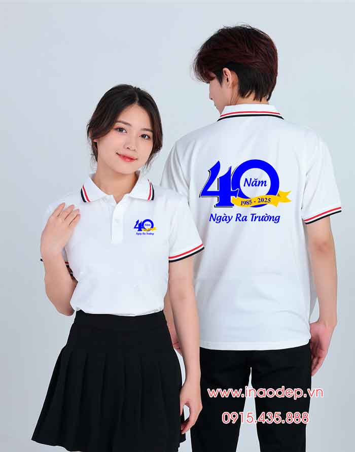 In áo phông kỉ niệm 40 năm 1985-2025 Ngày ra trường | In ao phong dong phuc