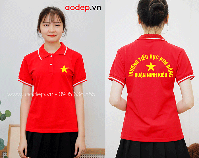In áo phông Trường tiểu học Kim Đồng Quận Ninh Kiều | In ao phong dong phuc