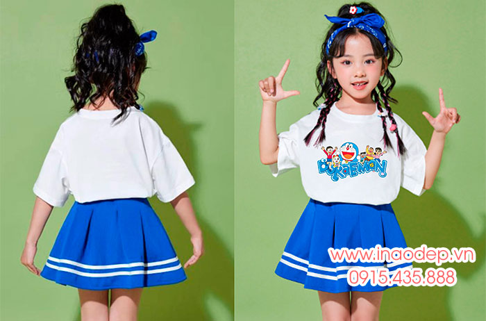 In áo phông trẻ em in hình Doraemon | In ao thun tre em