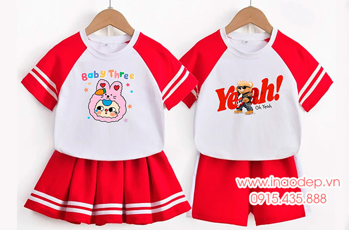 In áo thun trẻ em Baby three | In ao thun tre em