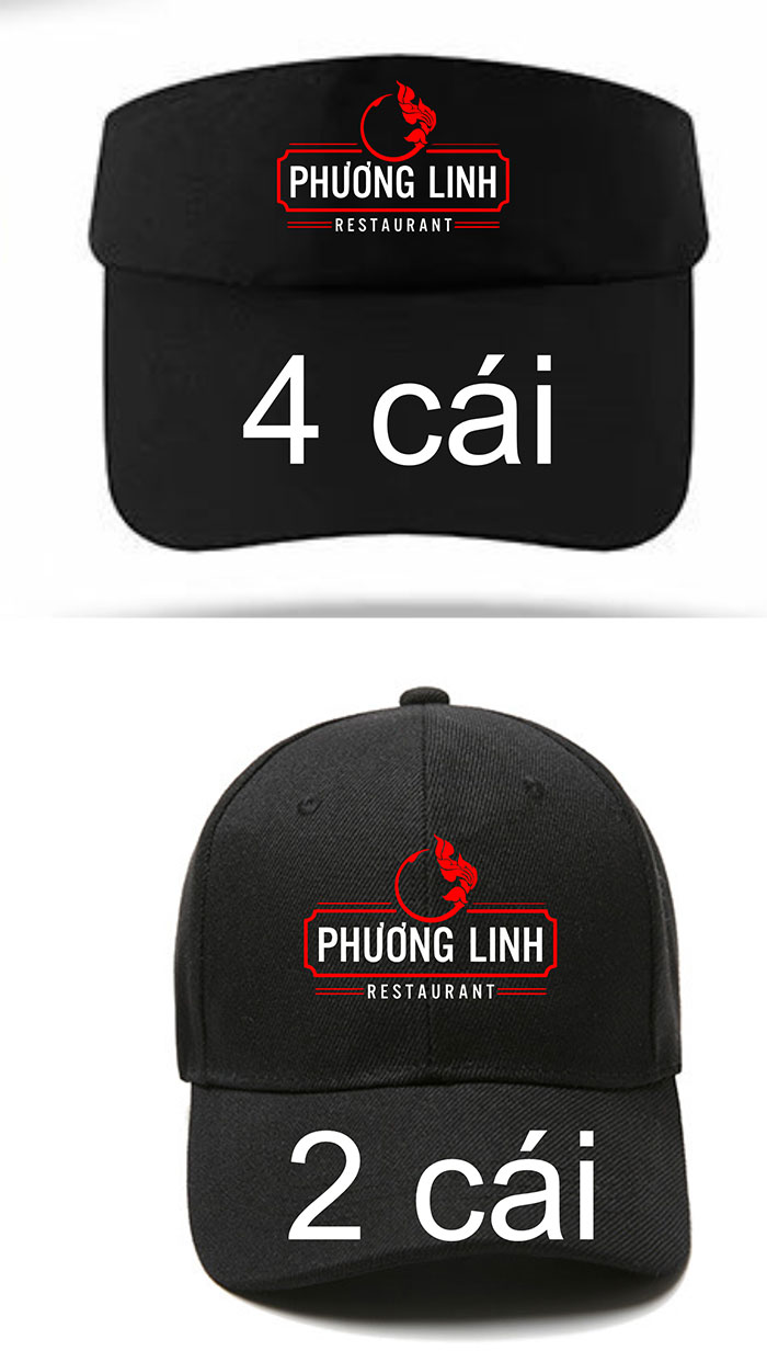 In mũ lưỡi trai Nhà hàng Phương Linh | In mu luoi trai dong phuc