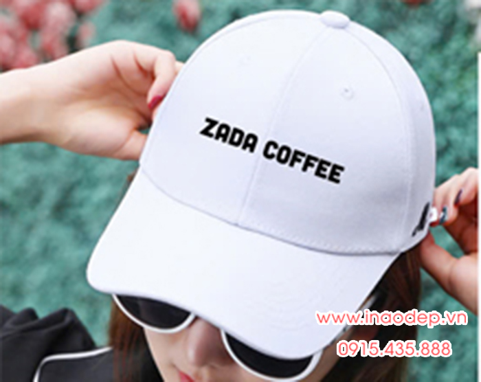 In mũ lưỡi trai Quán Zada Coffee | In mu luoi trai dong phuc