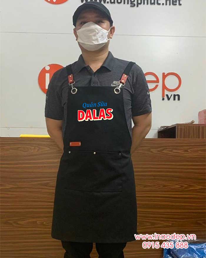 In Tạp Dề Đồng Phục Quán Sữa Dalas | Tap de dong phuc