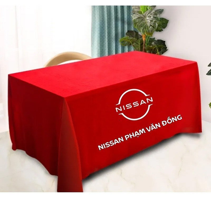In khăn trải bàn Nissan Phạm Văn Đồng | In khan trai ban