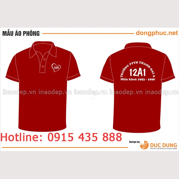 In áo lớp 12A1 trường PTTH Thanh Oai | In ao lop