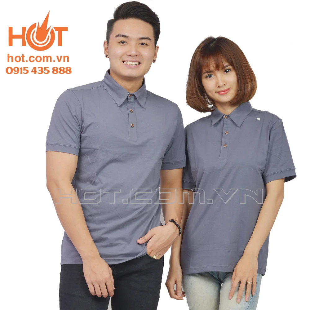 Áo phông có cổ – mầu Ghi