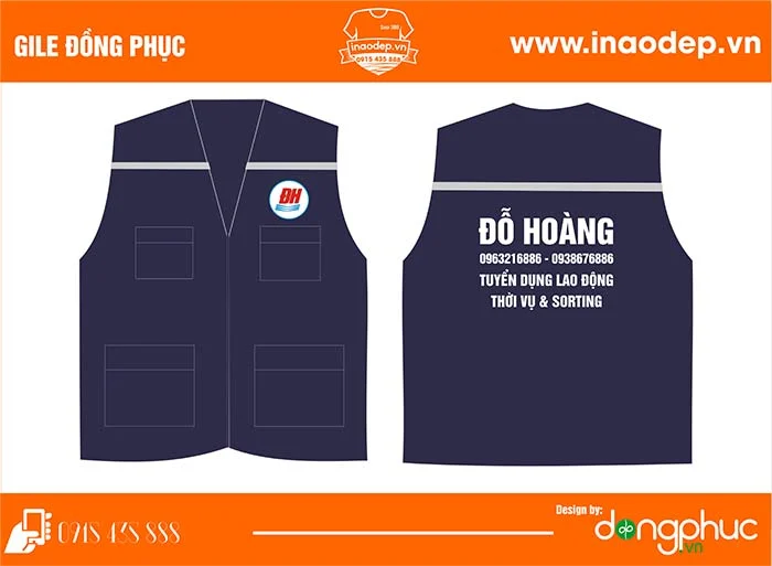 In áo gile đồng phục Công ty tuyển dụng Đỗ Hoàng