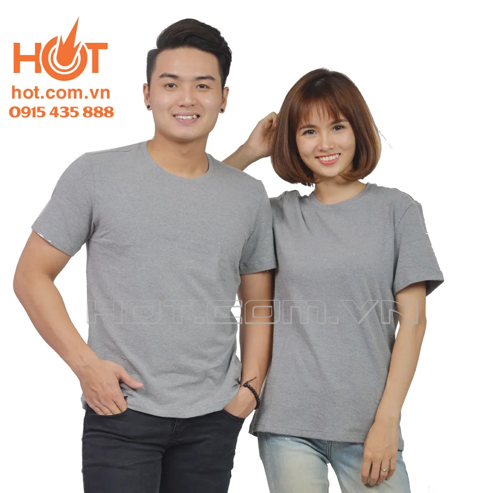 Áo phông cổ tròn – mầu Ghi