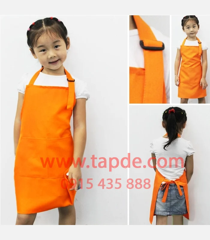 Tạp dề trẻ em màu cam