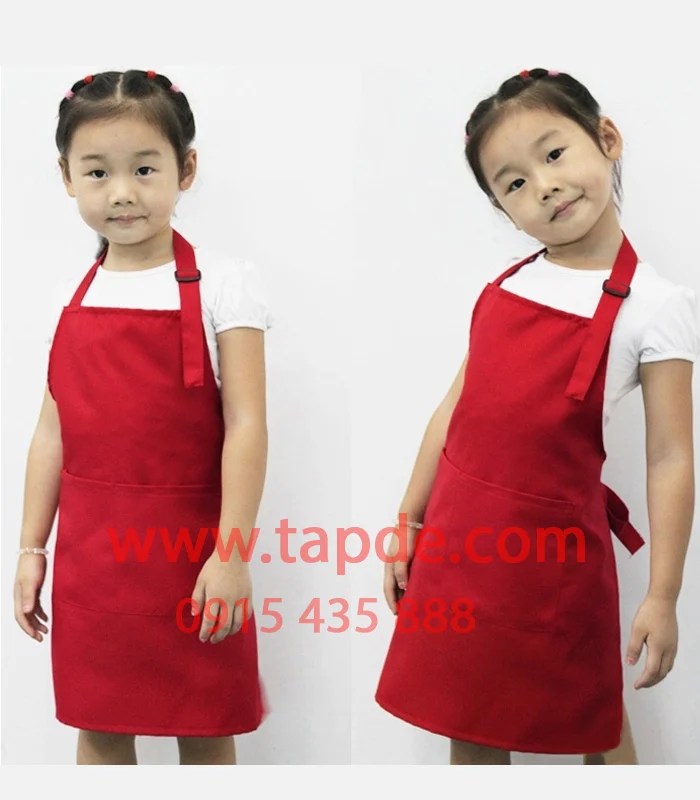 Tạp dề trẻ em màu đỏ