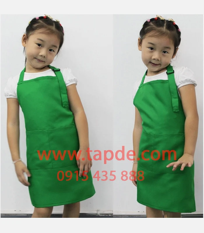 Tạp dề trẻ em màu xanh lá