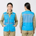 Áo gile bảo hộ lao động màu xanh ngọc lam