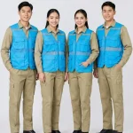 Áo gile bảo hộ lao động màu xanh ngọc lam