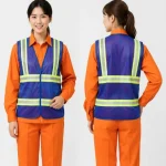 Áo Gile Lưới Bảo Hộ Lao Động Phản Quang Màu Xanh Dương