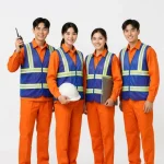 Áo Gile Lưới Bảo Hộ Lao Động Phản Quang Màu Xanh Dương