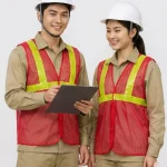 Áo Lưới phản quang vàng bảo hộ lao động màu đỏ