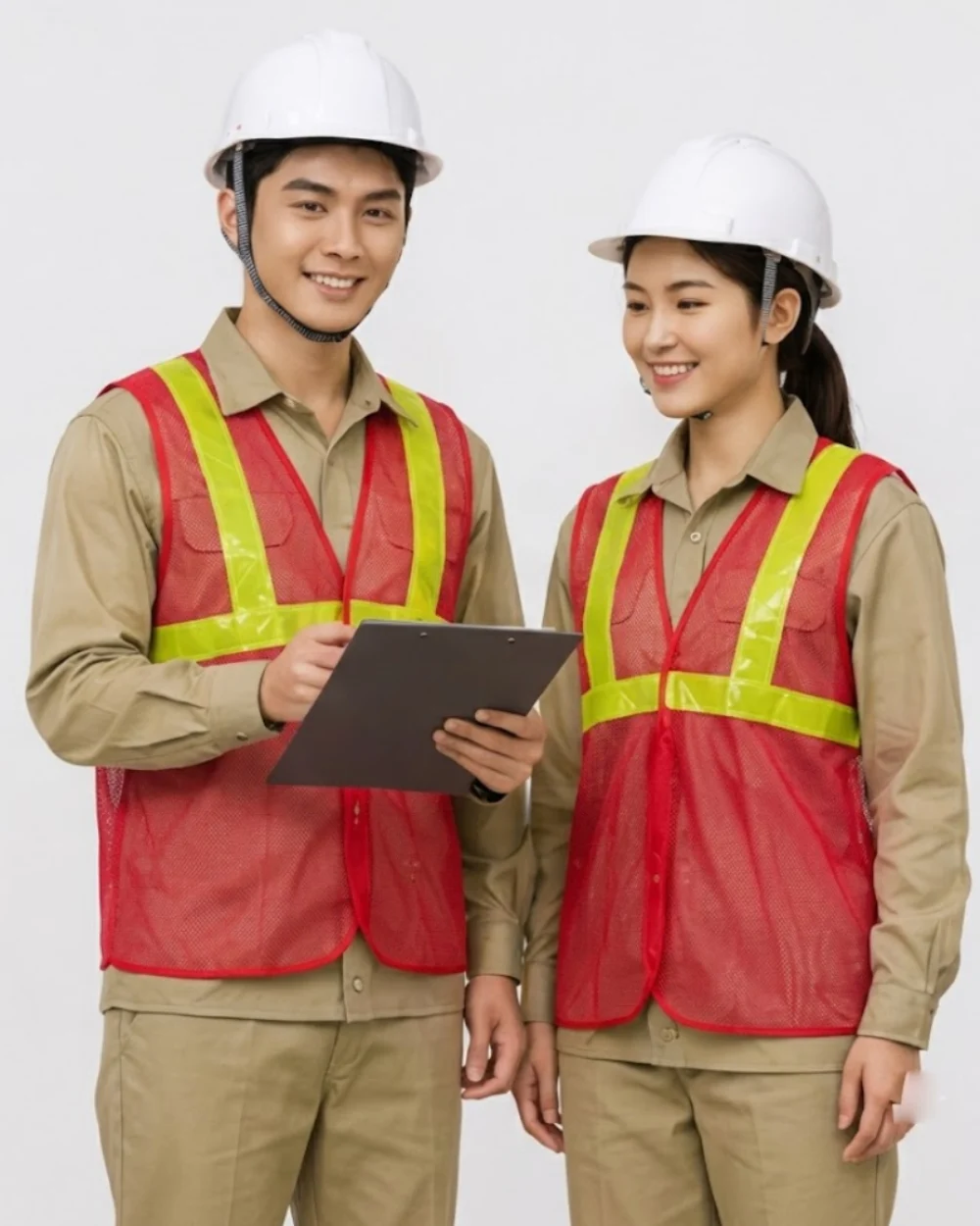 Áo Lưới phản quang vàng bảo hộ lao động màu đỏ