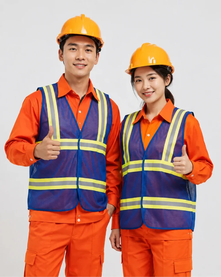 Áo Lưới phản quang bảo hộ lao động màu xanh dương