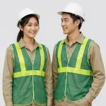 Áo Lưới phản quang bảo hộ lao động màu xanh lá cây