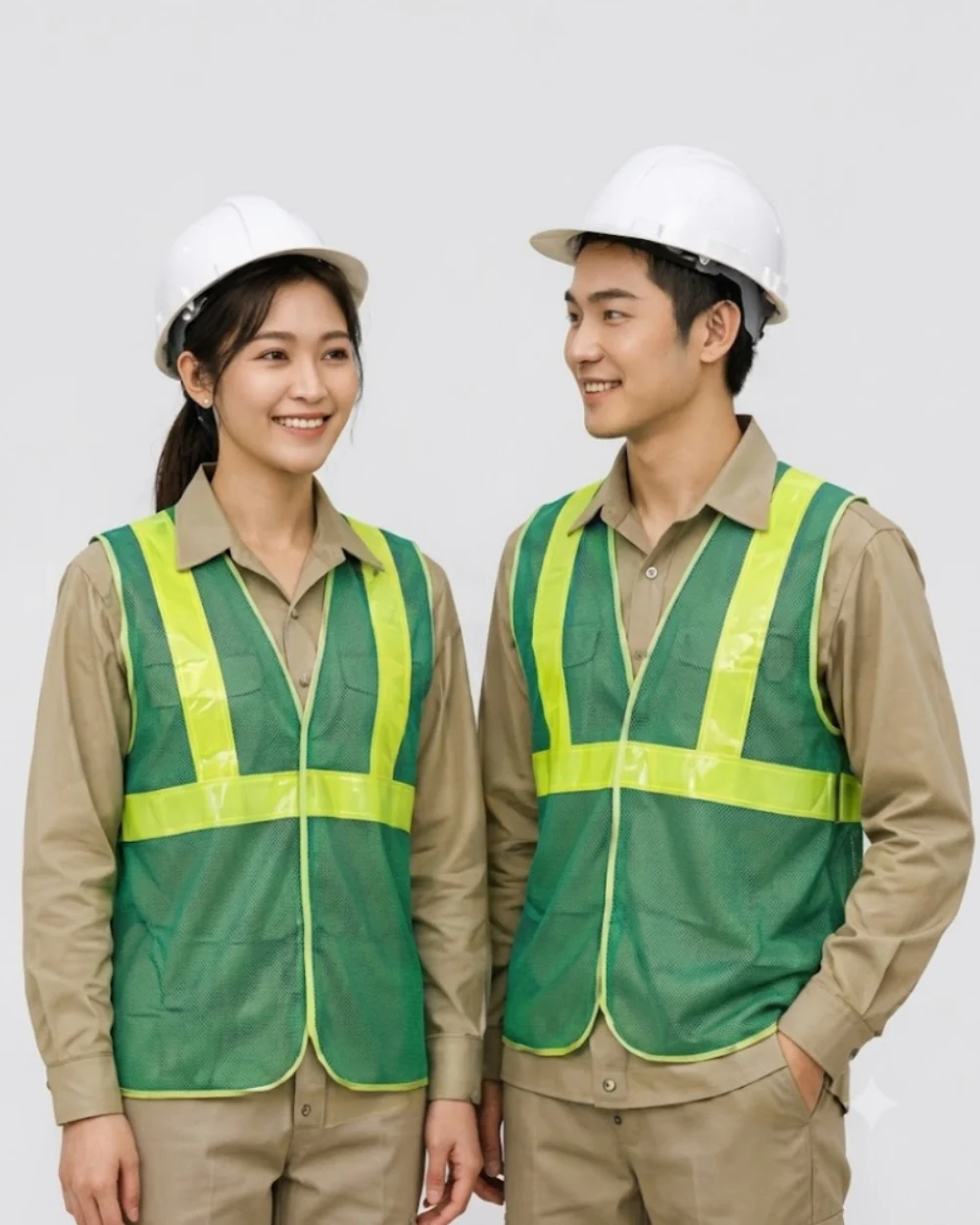 Áo Lưới phản quang bảo hộ lao động màu xanh lá cây