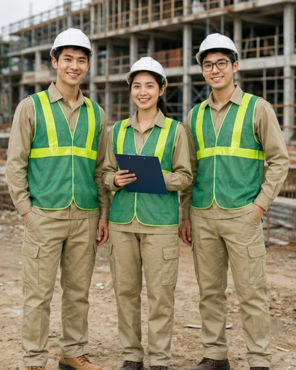 Áo Lưới phản quang bảo hộ lao động màu xanh lá cây
