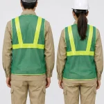 Áo Lưới phản quang bảo hộ lao động màu xanh lá cây