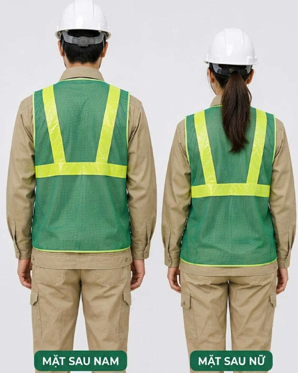 Áo Lưới phản quang bảo hộ lao động màu xanh lá cây