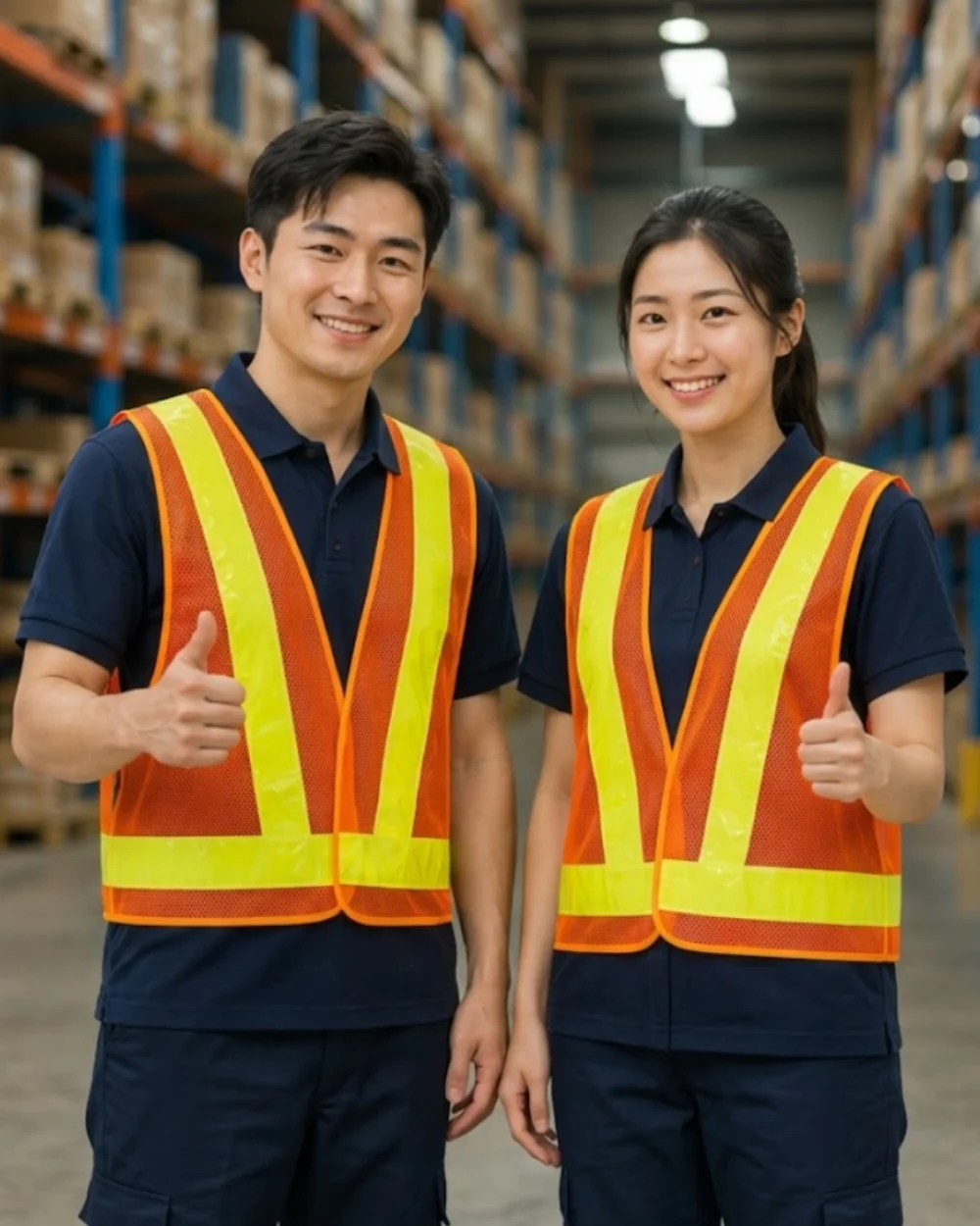 Áo Lưới phản quang chữ A màu cam phối phản quang vàng