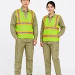 Áo Lưới phản quang màu xanh chuối phối cam