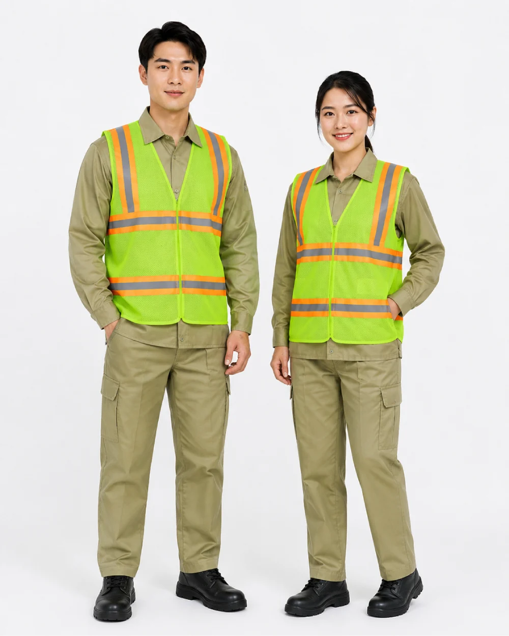 Áo Lưới phản quang màu xanh chuối phối cam