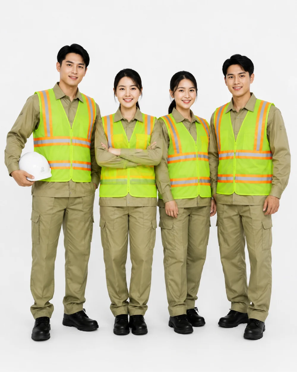Áo Lưới phản quang màu xanh chuối phối cam