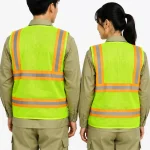 Áo Lưới phản quang màu xanh chuối phối cam