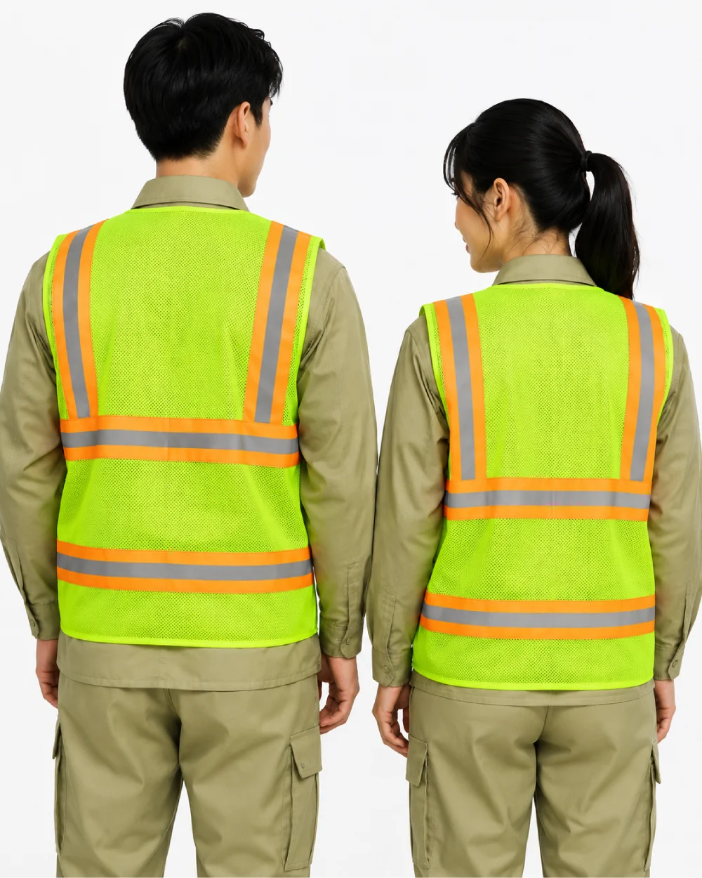 Áo Lưới phản quang màu xanh chuối phối cam